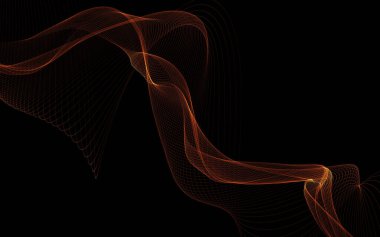 Parlayan soyut dalgalar ve soyut arkaplan ile koyu soyut arkaplan