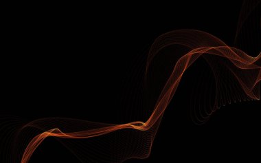 Parlayan soyut dalgalar ve soyut arkaplan ile koyu soyut arkaplan