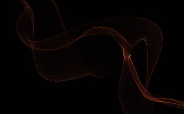 Parlayan soyut dalgalar ve soyut arkaplan ile koyu soyut arkaplan