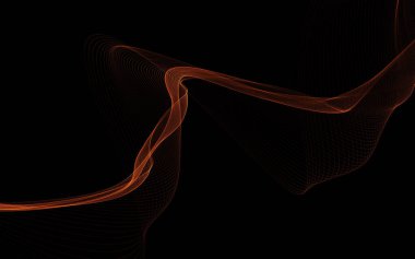 Parlayan soyut dalgalar ve soyut arkaplan ile koyu soyut arkaplan