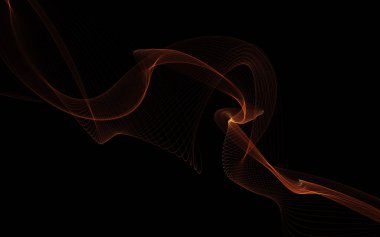 Parlayan soyut dalgalar ve soyut arkaplan ile koyu soyut arkaplan