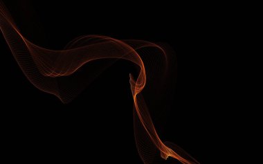 Parlayan soyut dalgalar ve soyut arkaplan ile koyu soyut arkaplan