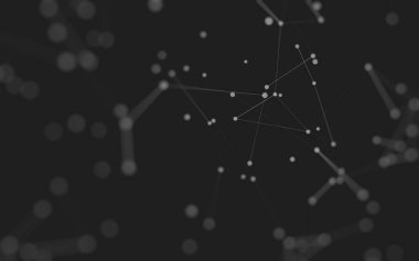 3d soyut arkaplan. Çokgen şekilli molekül teknolojisi, noktaları ve çizgileri birleştiriyor. Bağlantı yapısı. Büyük veri görselleştirmesi. 3d arkaplan. 