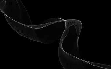 Parlayan soyut dalgalar ve soyut arkaplan ile koyu soyut arkaplan