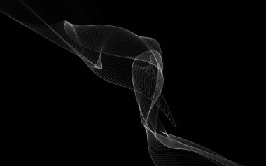 Parlayan soyut dalgalar ve soyut arkaplan ile koyu soyut arkaplan