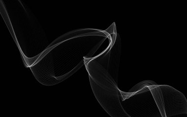 Parlayan soyut dalgalar ve soyut arkaplan ile koyu soyut arkaplan