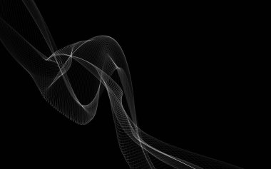 Parlayan soyut dalgalar ve soyut arkaplan ile koyu soyut arkaplan