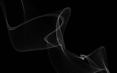 Parlayan soyut dalgalar ve soyut arkaplan ile koyu soyut arkaplan