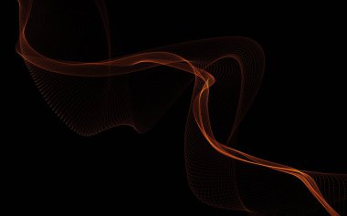 Parlayan soyut dalgalar ve soyut arkaplan ile koyu soyut arkaplan