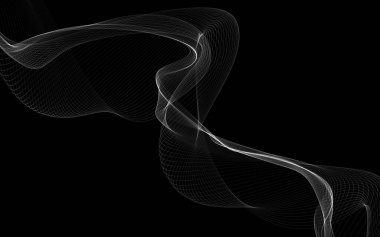 Parlayan soyut dalgalar ve soyut arkaplan ile koyu soyut arkaplan