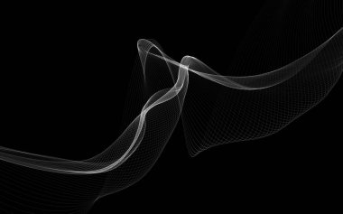 Parlayan soyut dalgalar ve soyut arkaplan ile koyu soyut arkaplan