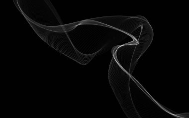 Parlayan soyut dalgalar ve soyut arkaplan ile koyu soyut arkaplan