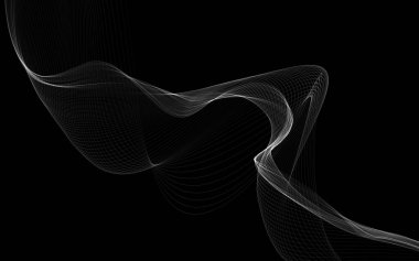 Parlayan soyut dalgalar ve soyut arkaplan ile koyu soyut arkaplan