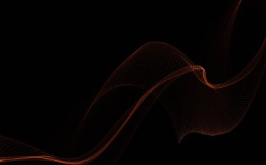 Parlayan soyut dalgalar ve soyut arkaplan ile koyu soyut arkaplan