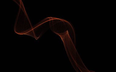 Parlayan soyut dalgalar ve soyut arkaplan ile koyu soyut arkaplan