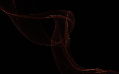 Parlayan soyut dalgalar ve soyut arkaplan ile koyu soyut arkaplan