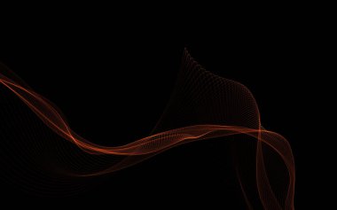 Parlayan soyut dalgalar ve soyut arkaplan ile koyu soyut arkaplan