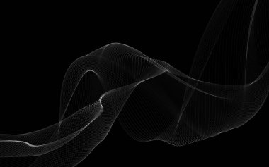 Parlayan soyut dalgalar ve soyut arkaplan ile koyu soyut arkaplan