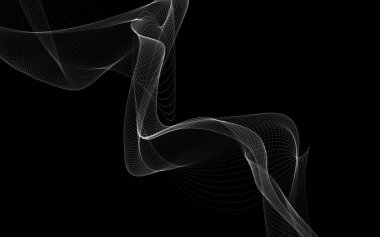 Parlayan soyut dalgalar ve soyut arkaplan ile koyu soyut arkaplan