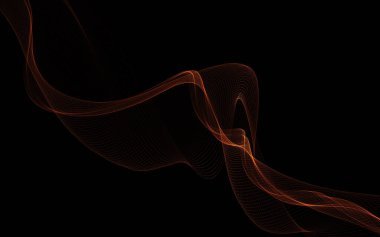 Parlayan soyut dalgalar ve soyut arkaplan ile koyu soyut arkaplan