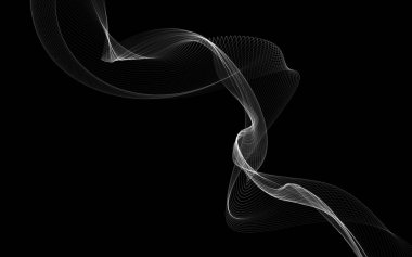 Parlayan soyut dalgalar ve soyut arkaplan ile koyu soyut arkaplan