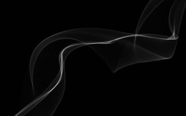 Parlayan soyut dalgalar ve soyut arkaplan ile koyu soyut arkaplan