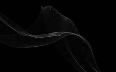 Parlayan soyut dalgalar ve soyut arkaplan ile koyu soyut arkaplan