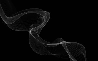 Parlayan soyut dalgalar ve soyut arkaplan ile koyu soyut arkaplan