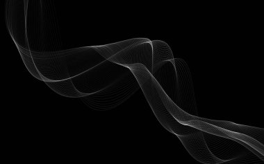 Parlayan soyut dalgalar ve soyut arkaplan ile koyu soyut arkaplan