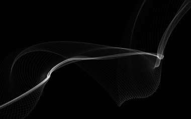 Parlayan soyut dalgalar ve soyut arkaplan ile koyu soyut arkaplan