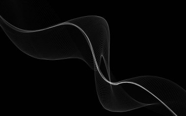 Parlayan soyut dalgalar ve soyut arkaplan ile koyu soyut arkaplan