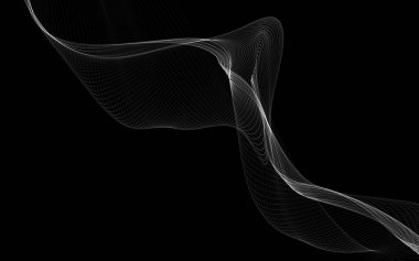 Parlayan soyut dalgalar ve soyut arkaplan ile koyu soyut arkaplan