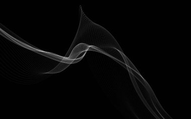 Parlayan soyut dalgalar ve soyut arkaplan ile koyu soyut arkaplan