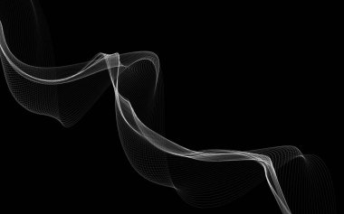 Parlayan soyut dalgalar ve soyut arkaplan ile koyu soyut arkaplan