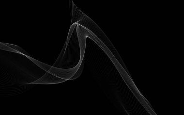 Parlayan soyut dalgalar ve soyut arkaplan ile koyu soyut arkaplan