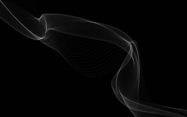 Parlayan soyut dalgalar ve soyut arkaplan ile koyu soyut arkaplan