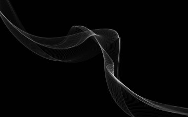 Parlayan soyut dalgalar ve soyut arkaplan ile koyu soyut arkaplan