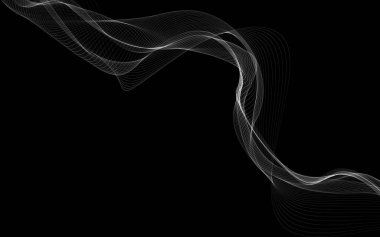 Parlayan soyut dalgalar ve soyut arkaplan ile koyu soyut arkaplan