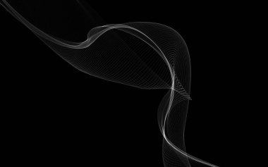 Parlayan soyut dalgalar ve soyut arkaplan ile koyu soyut arkaplan