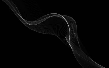 Parlayan soyut dalgalar ve soyut arkaplan ile koyu soyut arkaplan