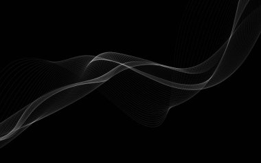 Parlayan soyut dalgalar ve soyut arkaplan ile koyu soyut arkaplan