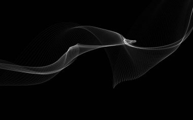 Parlayan soyut dalgalar ve soyut arkaplan ile koyu soyut arkaplan