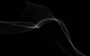 Parlayan soyut dalgalar ve soyut arkaplan ile koyu soyut arkaplan