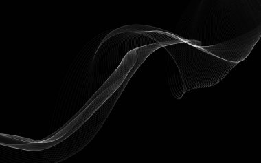 Parlayan soyut dalgalar ve soyut arkaplan ile koyu soyut arkaplan