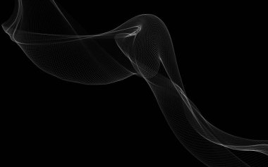 Parlayan soyut dalgalar ve soyut arkaplan ile koyu soyut arkaplan