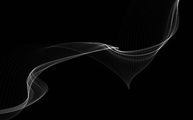 Parlayan soyut dalgalar ve soyut arkaplan ile koyu soyut arkaplan