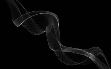 Parlayan soyut dalgalar ve soyut arkaplan ile koyu soyut arkaplan