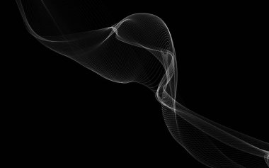 Parlayan soyut dalgalar ve soyut arkaplan ile koyu soyut arkaplan