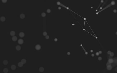 3d soyut arkaplan. Çokgen şekilli molekül teknolojisi, noktaları ve çizgileri birleştiriyor. Bağlantı yapısı. Büyük veri görselleştirmesi. 3d arkaplan. 