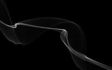 Parlayan soyut dalgalar ve soyut arkaplan ile koyu soyut arkaplan